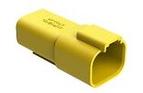 Durable DIP Connector Featuring Yellow Thermoplastic Housing and Various Terminal Types Designed for Performance in Harsh Environments