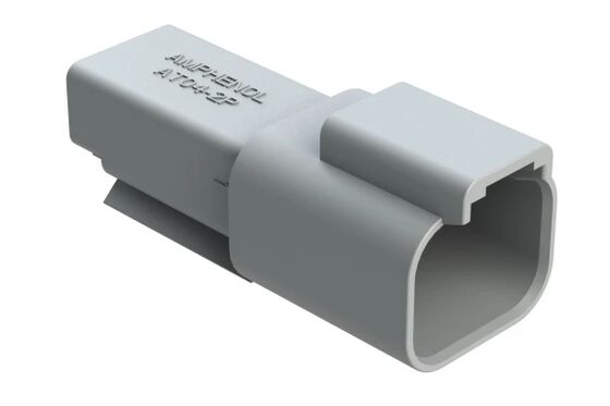 Genuine In Stock AT04-2P Male Cable Connector, Rectangular Connector for automotive wiring and general circuit connection projects